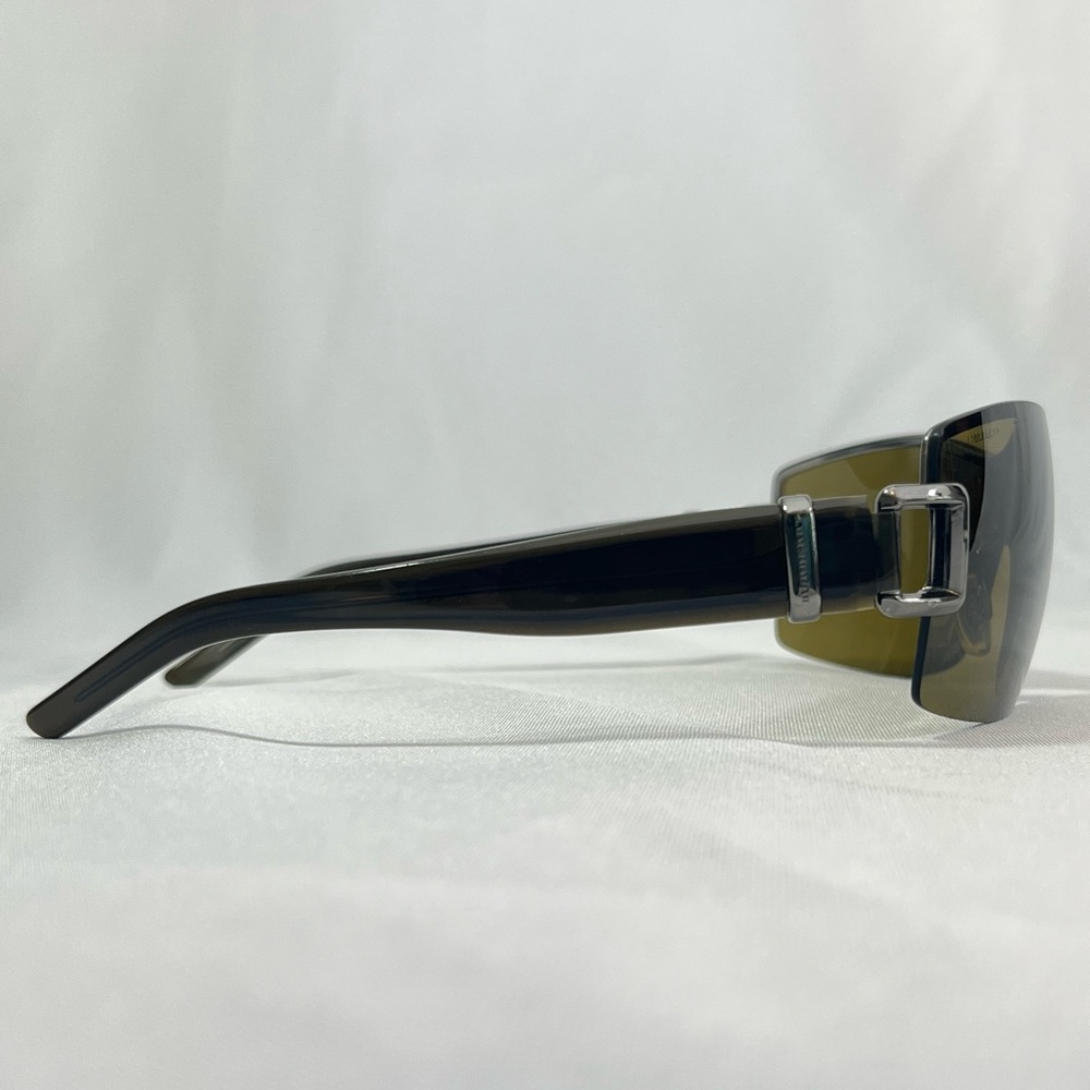 Burberry Sunglasses 3037 Shield Style Silver/Gray Buckle Italy - Picture 3 of 14